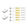 Laser Ultra Slim Magnetic Track End Caps and Screws 1m White