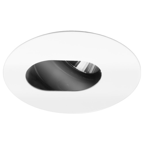 Invisible Adjustable Fire-Rated Camera Round Glass Downlight IP44 GU10 240V 50W RAL 9010 Pure White