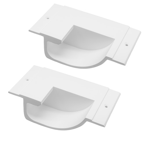 Plaster Extrusion End Cap Pair Plaster