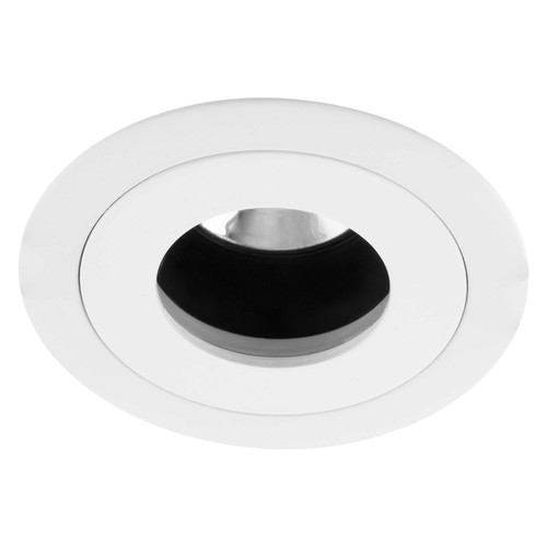 Rock 'n' Roll Fixed Fire-rated Black Baffle Downlight GU10 240V 50W RAL 9003 White / No Glass