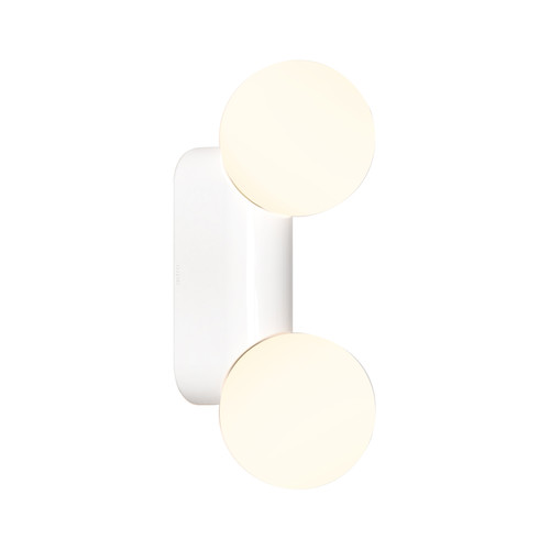 Lyra Wall Double 240V Gloss Glaze White 2x5W