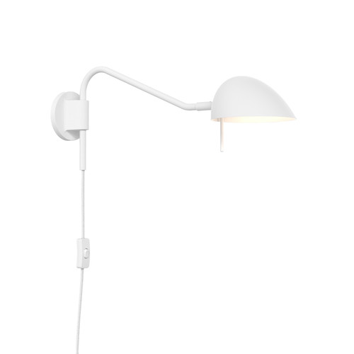Serge Plug-In Wall Light 240V Matt White 5W