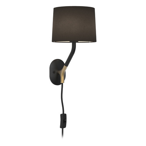 Arbor Plug-In Bedside Wall Light 7W Matt Black
