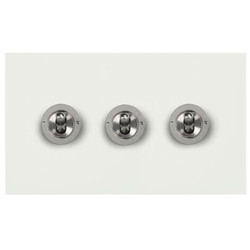 Horizon Square Dolly Switch Paintable 3 gang 20 amp 2 way Primed White