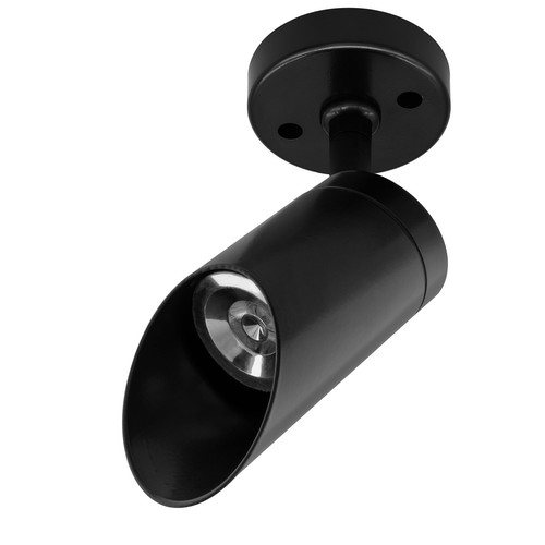 Tube Spotlight 45° Angle Hood GU10 240V 35W Black
