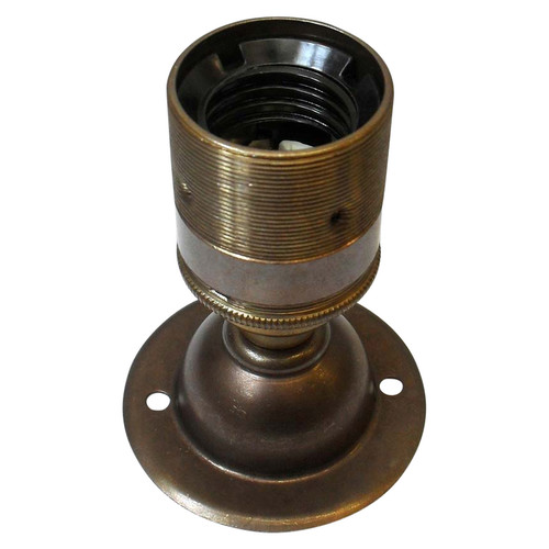 Screw Fix Threaded Skirt Dome Lampholder Brass ES / E27