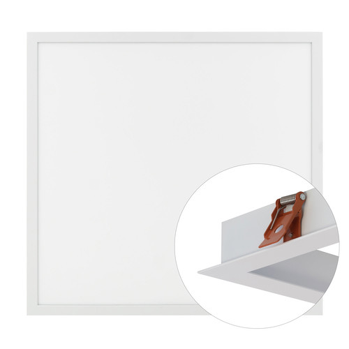 LED Panel 24V 600 x 600 mm Recessed Frame Kit 3000K Warm White 40W