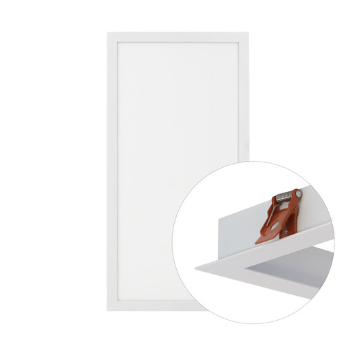 LED Panel 24V 600 x 300 mm Recessed Frame Kit 4000K Cool White 20W