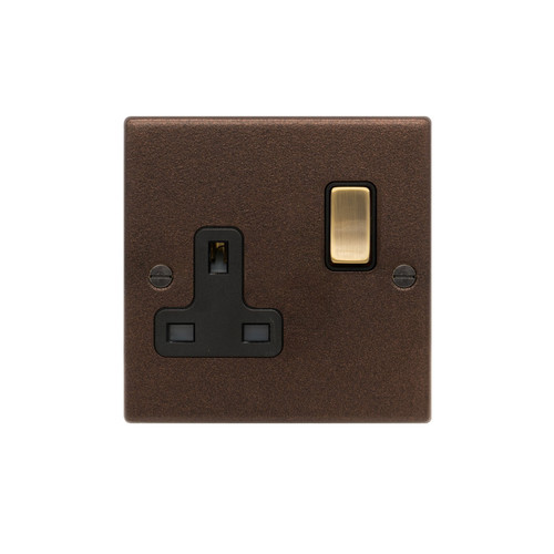 Wall Socket 1 gang 13 amp switch socket outlet Copper Bronze