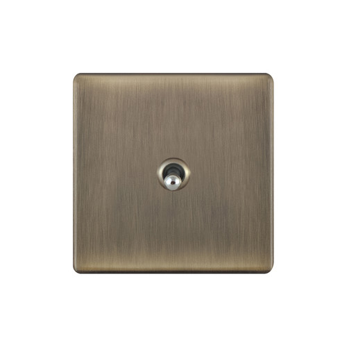 Dolly Switch Screwless 1 gang 2 way Antique Brass