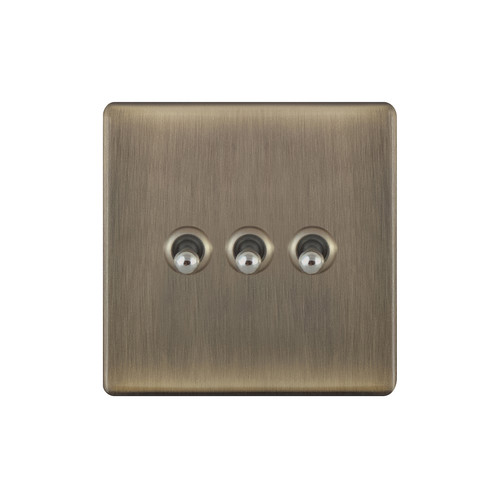 Dolly Switch Screwless 1 gang 2 way Antique Brass