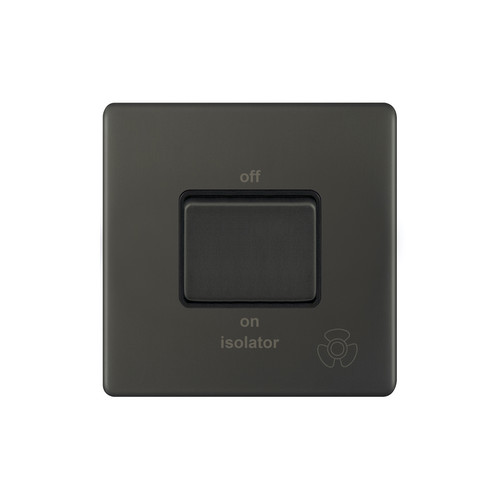 Fan Isolator Switch Screwless 1 gang fan isolator switch Dark Bronze