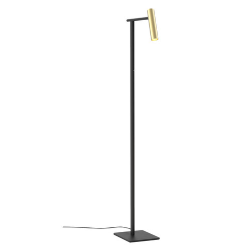 Leda Floor Lamp (Shade Required) Black 4W