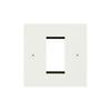 Horizon Square Euro Plate 1 gang Matt White