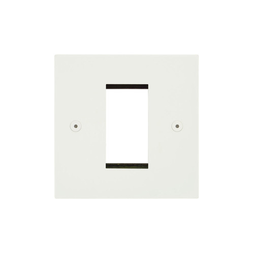 Horizon Square Euro Plate 1 gang Matt White