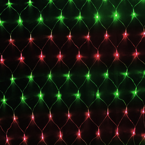 Sparkle Net, 176 Lights, (With Controller) Indoor, 600mm x 2100mm 240V Red / Green Black Cable