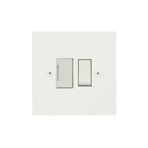Horizon Square Fuse Spur 1 gang 13 amp switched Matt White