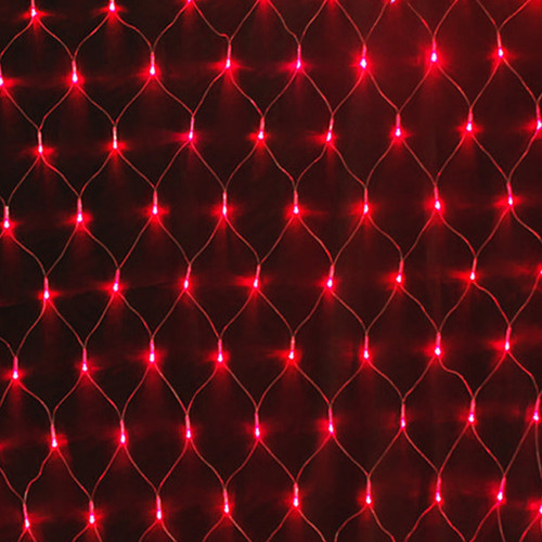 Single Sparkle Net, 84 Lights, (With Controller) Outdoor, 600mm x 2100mm, 24V Red Black Cable