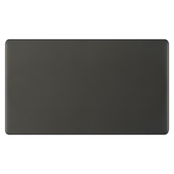Blank Plate Screwless 2 Gang Dark Bronze