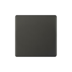 Blank Plate Srewless 1 Gang Dark Bronze