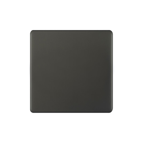Blank Plate Srewless 1 Gang Dark Bronze