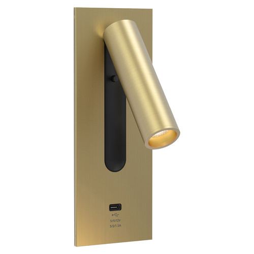 Fuse 3 LED USB-C Wall Light 240V 3.5W Gold