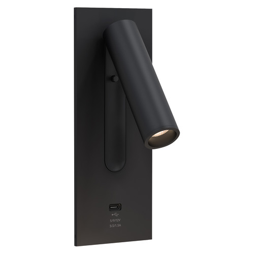 Fuse 3 LED USB-C Wall Light 240V 3.5W Matt Black