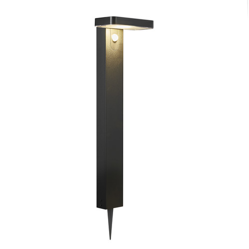 Rica Square Solar-Powered Garden Spike Light 5W Black 3000K Warm White