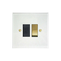 Prism Fuse Spur 1 gang 13 amp switch fuse spur Clear Perspex Black Insert