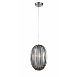 Almond Small Pendant Light PCH225 Smoked Black 15W