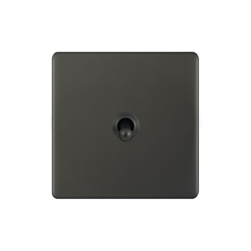 Dolly Switch Screwless 1 gang 10amp 2 way Dark Bronze