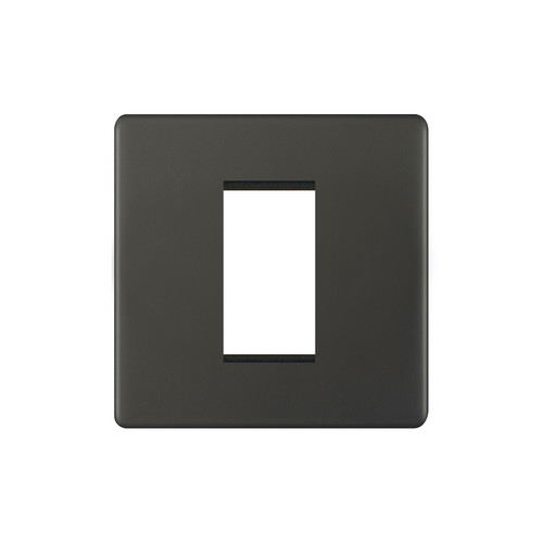 Euro Plate Screwless 1 Gang Euro Plate Dark Bronze
