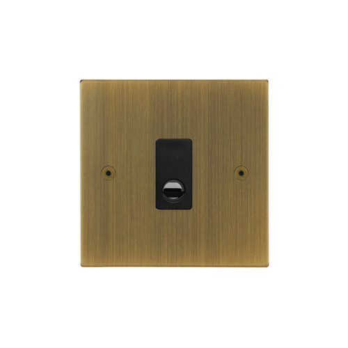Horizon Square Socket 1 gang flex outlet Antique Brass