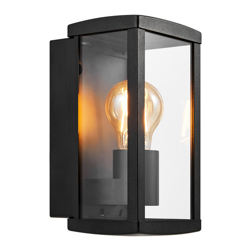 Luchy Lantern Outdoor Garden Wall Light Black 10W