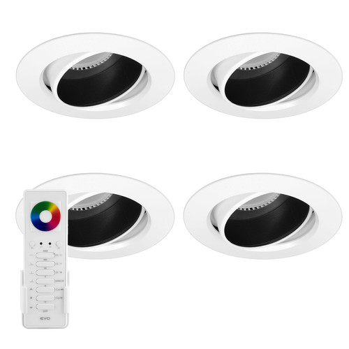 Elegant Adjustable Downlight RGBW LED Module Kit 34W RGB+3000K Warm White White