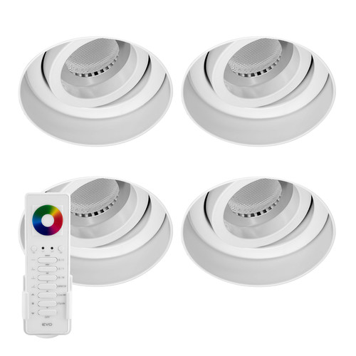Trimless Round Downlight RGBW LED Module Kit 34W RGB+3000K Warm White White