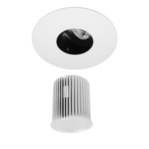 Invisible Tilt Round Downlight RGBW LED Module 8.5W RGB+3000K Warm White RAL 9010 Pure White