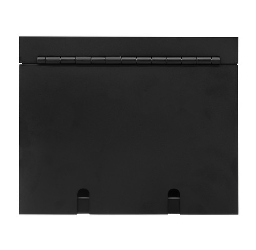 Horizon Square Recessed Floor Box Socket Double Matt Black