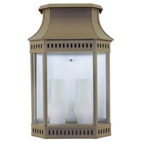 Louis Philippe 2 Outdoor Garden Lantern Wall Light 75W Sandstone