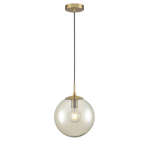 Galaxy 250 Amber Glass Pendant Light PCH426-374 15W Brass / Amber