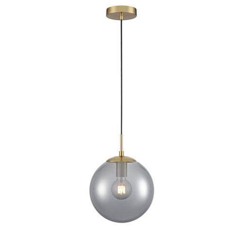 Galaxy 250 Smoked Glass Pendant Light PCH426-373 15W Brass / Smoked