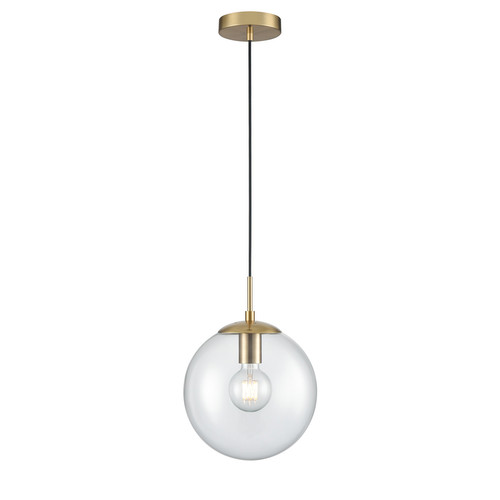 Galaxy 250 Clear Glass Pendant Light PCH426-372 15W Brass / Clear