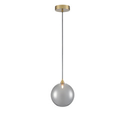 Galaxy 150 Smoked Glass Pendant Light PCH424-365 Brass / Smoked 5W