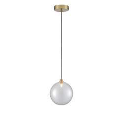 Galaxy 150 Clear Glass Pendant Light PCH424-364 Brass / Clear 5W