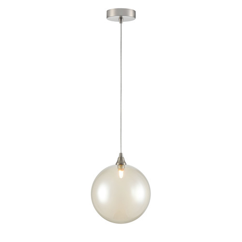 Galaxy 200 Amber Glass Pendant Light Nickel / Amber 5W