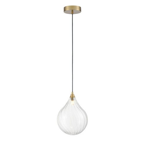 Perry 200 Clear Glass Pendant Light PCH424-358 5W Brass / Clear