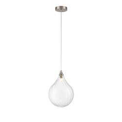 Perry 200 Clear Glass Pendant Light PCH244-358 5W Nickel / Clear