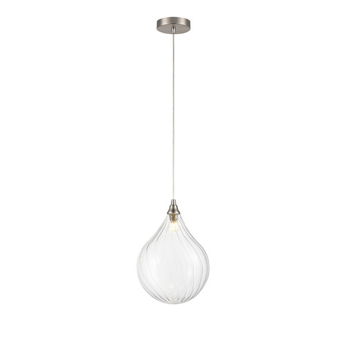 Perry 200 Clear Glass Pendant Light PCH244-358 5W Nickel / Clear