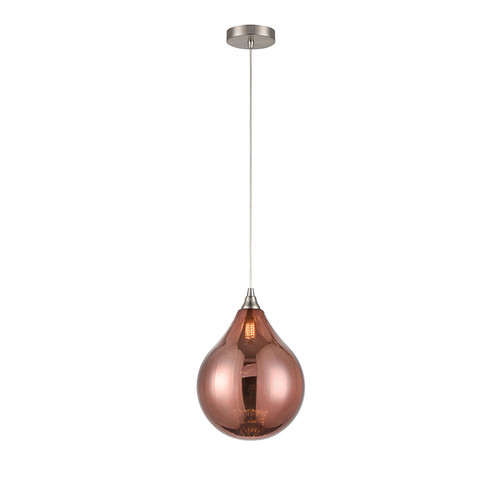 Perry 200 Copper Glass Pendant Light PCH244-361 5W Nickel / Copper