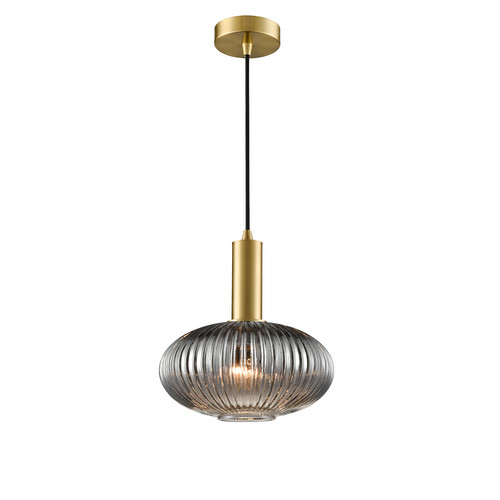 Mezcla 240 Smoked Glass Pendant Light PCH461-395 Brass / Smoked 15W